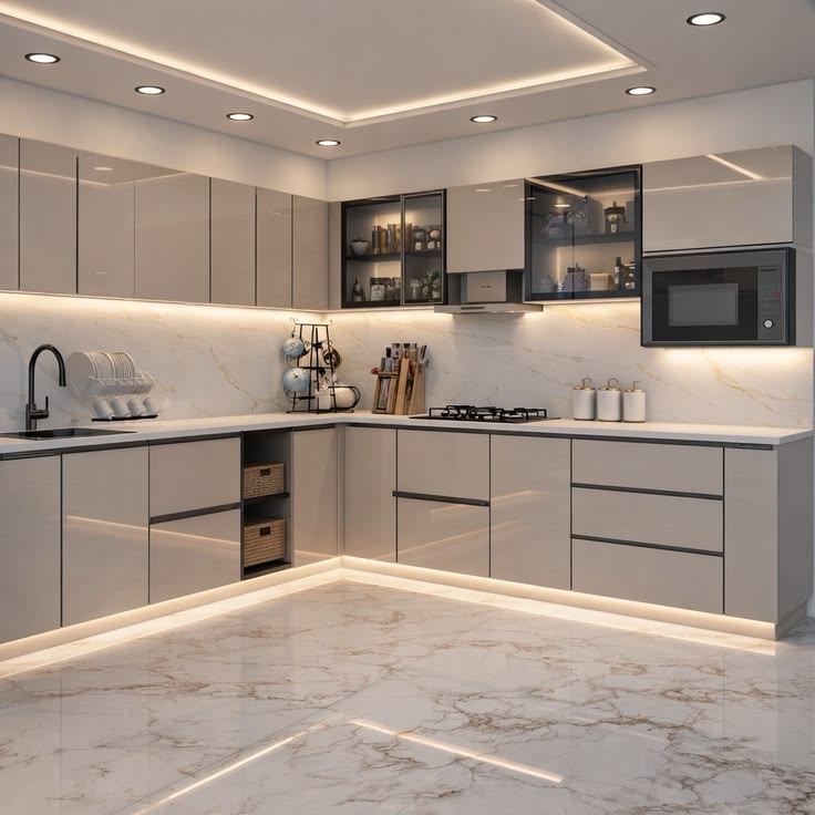 Tủ bếp hiện đại thực tế